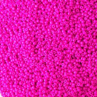 Seed beads 11/0 hot pink, 10 gram